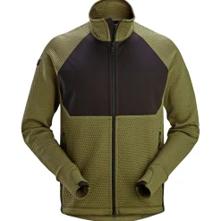 SNICKERS WORKWEAR 8404 FLEECEJAKKE XL KHAKIGRØN/SORT