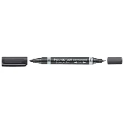 STAEDTLER 348 DUO, FIN/MELLEM TUSCH SORT