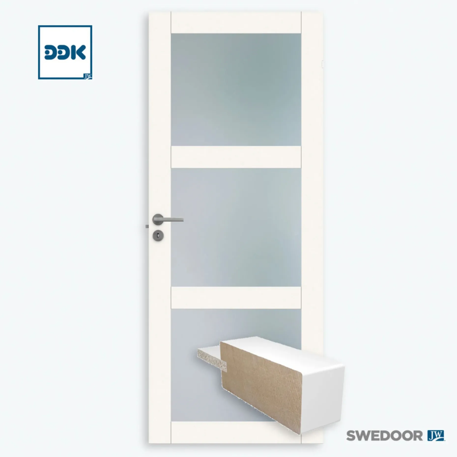 SWEDOOR CLEVER-LINE PURITY GW3L GLASDØR 8X21