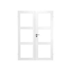 SWEDOOR CLEVER-LINE PURITY GW3L DOBBELT GLASDØR INKL. KARMSÆT 100 MM 17X21