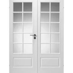 SWEDOOR CLEVER-LINE STYLE SP10 DOBBELT GLASDØR INKL. KARMSÆT 110 MM 17X21