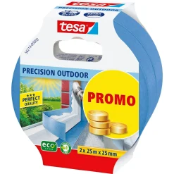 TESA PRECISION 2-PAK AFDÆKNINGSTAPE 25 M X 25 MM BLÅ