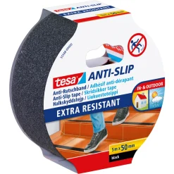 TESA SKRIDSIKKER TAPE 5 M X 50 MM SORT
