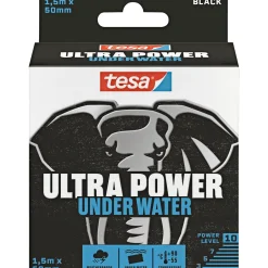 TESA ULTRA POWER UNDER WATER REPARATIONSTAPE 50 MM X 1,5 M SORT
