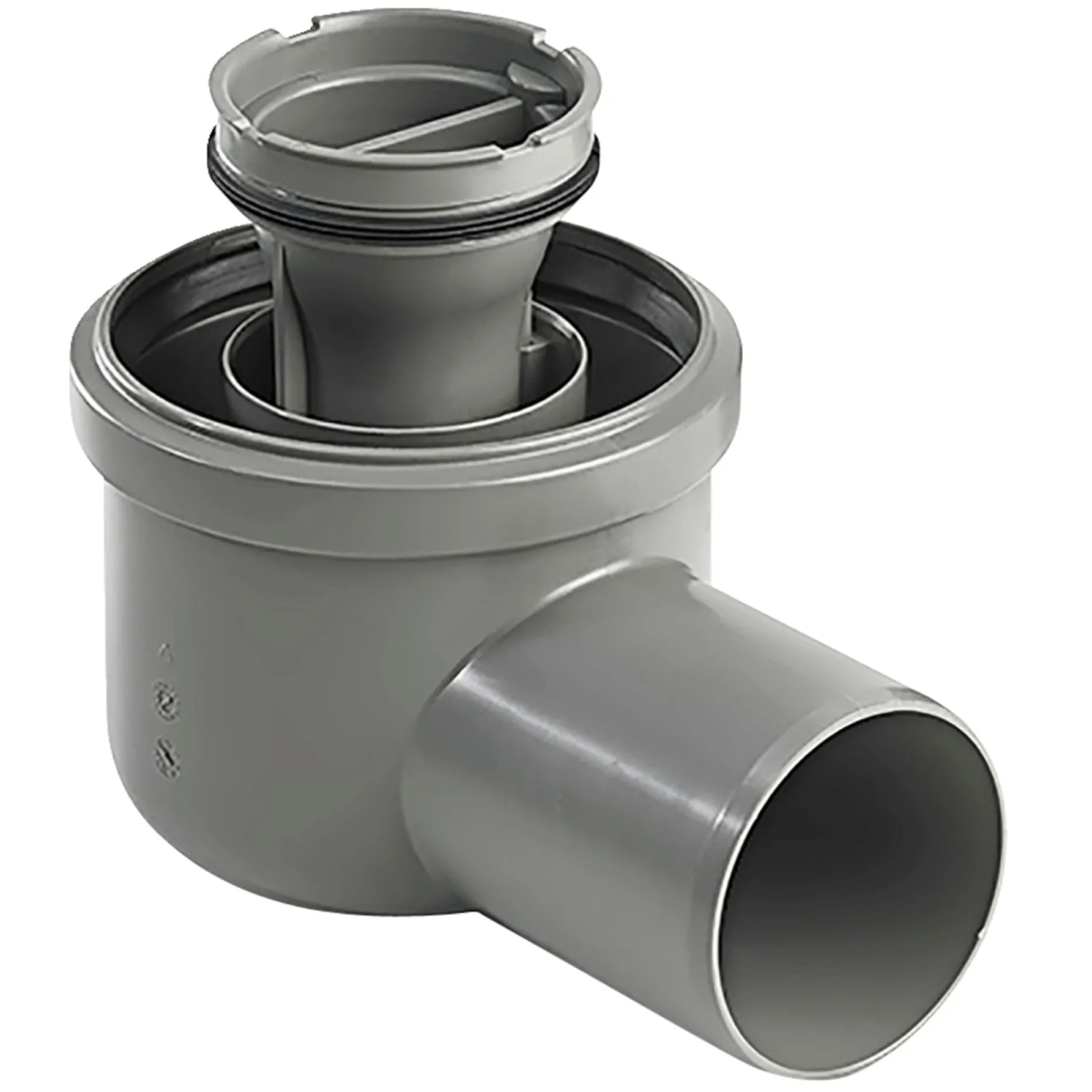 UNIDRAIN 2411.0075 UDLØBSHUS 75 MM VANDRET
