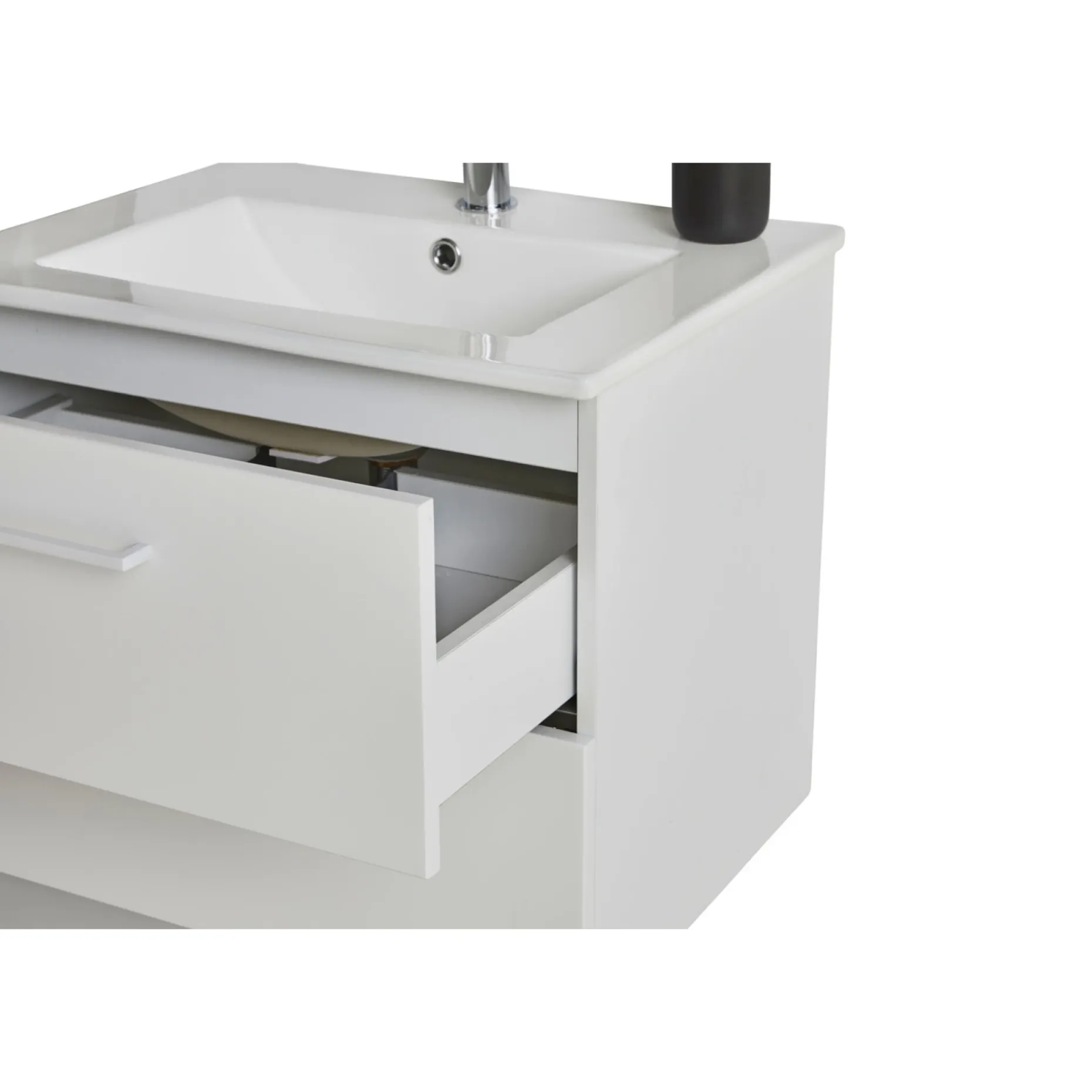 VASSO MILANO SOFTCLOSE BADMØBEL HVID 2 SKUFFER 60 CM