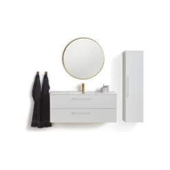 VASSO MILANO SOFTCLOSE BADMØBEL HVID 2 SKUFFER 120 CM