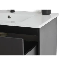 VASSO MILANO SOFTCLOSE BADMØBEL SORT 2 SKUFFER 60 CM