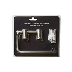 VASSO M/SKRUER TOILETPAPIRHOLDER RUSTFRIT STÅL