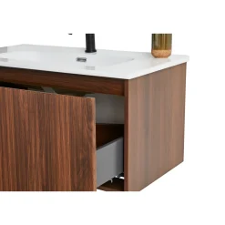 VASSO ROMA SOFTCLOSE BADMØBEL VALNØD 1 SKUFFE 80 CM