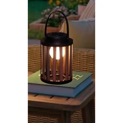 VELI LINE MARBELLA SOLCELLE LANTERNE BRUN/SORT 24 CM