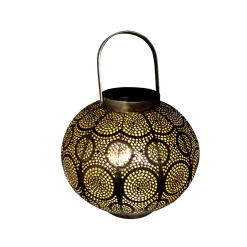 VELI LINE MARRAKECH SOLCELLE LANTERNE KOBBERFARVET 23 CM