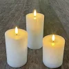 VELI LINE 3-PAK HVIDE Ø7,5X10+12,5+15 CM GENOPLADELIGE LED BLOKLYS