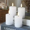 VELI LINE 4-PAK HVIDE Ø6,5X10 CM LED BLOKLYS