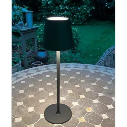 VELI LINE STYLE TOUCH GENOPLADELIG BORDLAMPE SORT