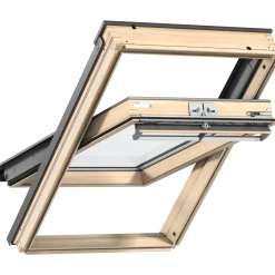 VELUX INTEGRA ELEKTRISK VIPPEVINDUE KLARLAKERET TRÆ 78 X 140 CM GGL MK08 206821