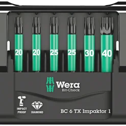 WERA BIT CHECK IMPAKTOR BITSSÆT 6 DELE