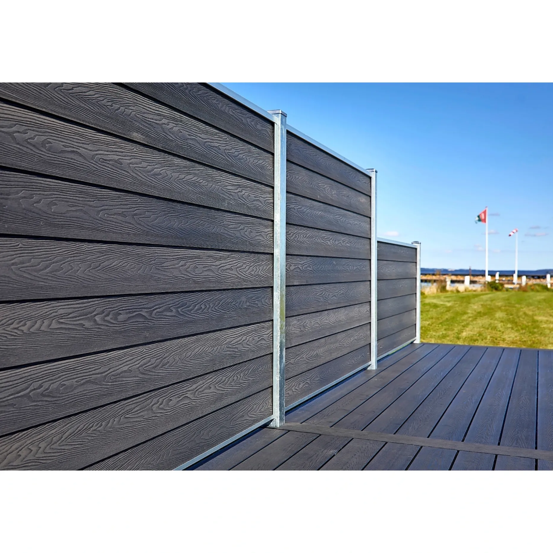 WIMEX GLYNGØRE A-PROFIL HEGNSFAG SORT 189.30 X 90 CM