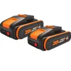 WORX WA3639.2 BATTERI 20V 2 AH 2 STK/PK