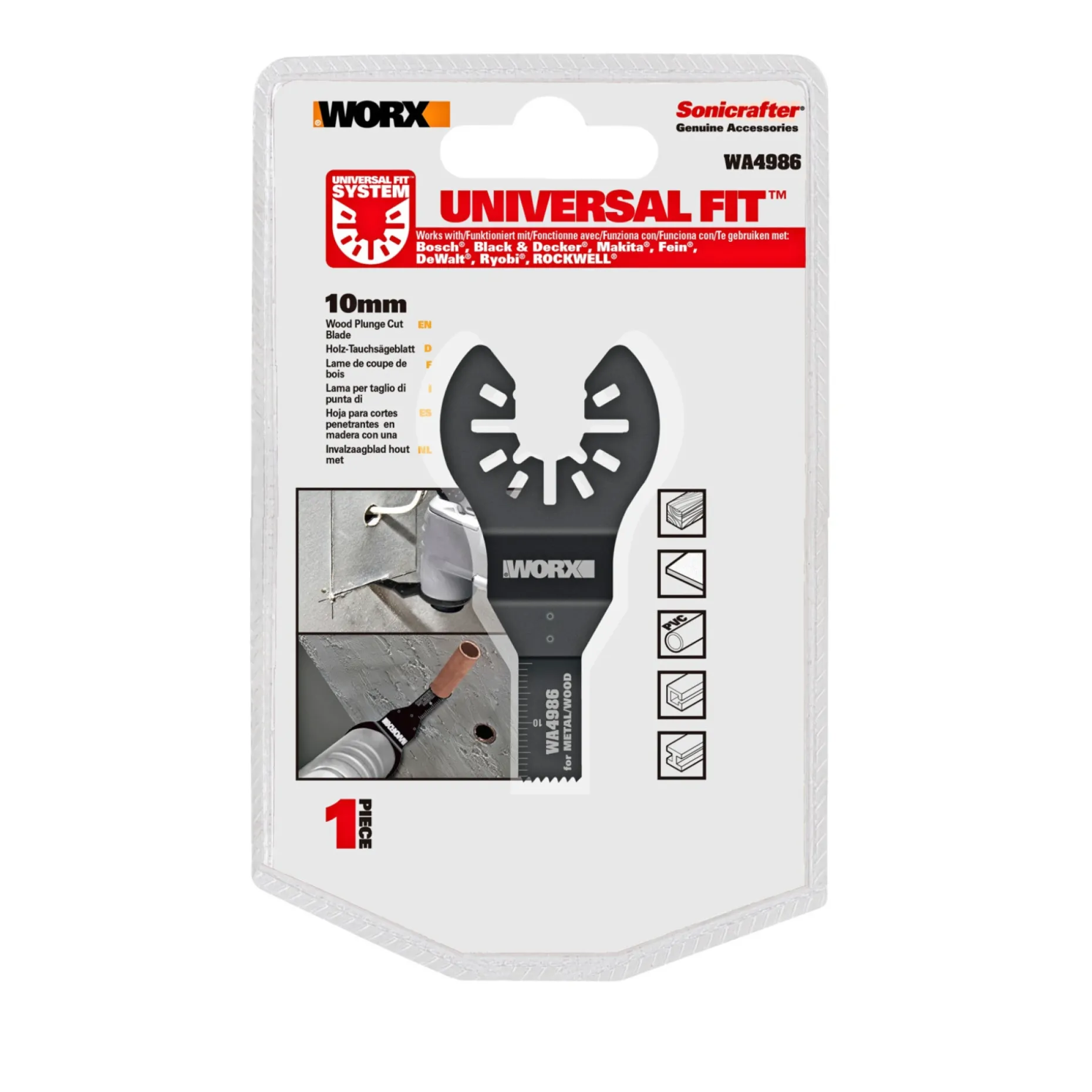 WORX WA4986 MULTIVÆRKTØJ AKKU 20V UDEN BATTERI OG LADER