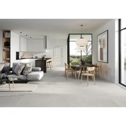 XL-BYG LAGOM WHITE SOKKELFLISE 7X60 LYS GRÅ